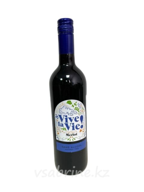 Вино Vive La Vie Merlot Без Алкогольное 0.75л