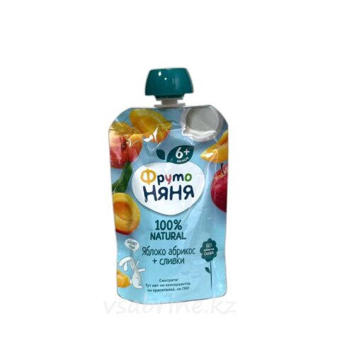 Пюре Фруто-Няня из Яблок-Абрикосов со Сливками 90г