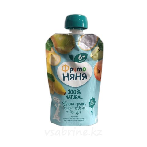 Пюре Фруто-Няня Яблоко-Груша и Банан-Персик 90г
