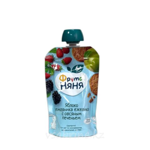 Пюре Фруто-Няня Яблоко-Ежевика и Черника 90г