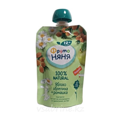 Пюре Фруто-Няня Яблоко-Облепиха и Ромашка 90г