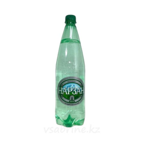 Вода минеральная нарзан серебряный газированная пластик, 1 л