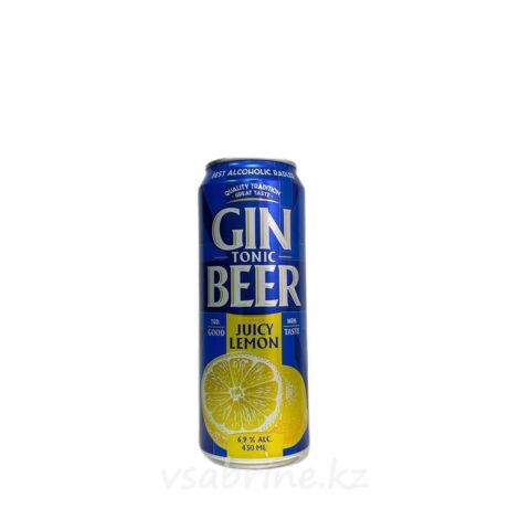 Джин-тоник Gin Tonic Beer лимон 6.9% 0.43л ж/б