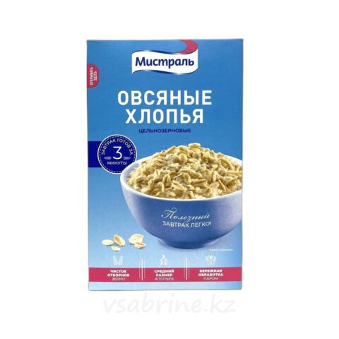 Хлопья Мистраль овсяные 400г
