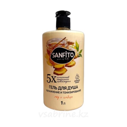 Гель для душа Sanfito мед и имбирь 1л