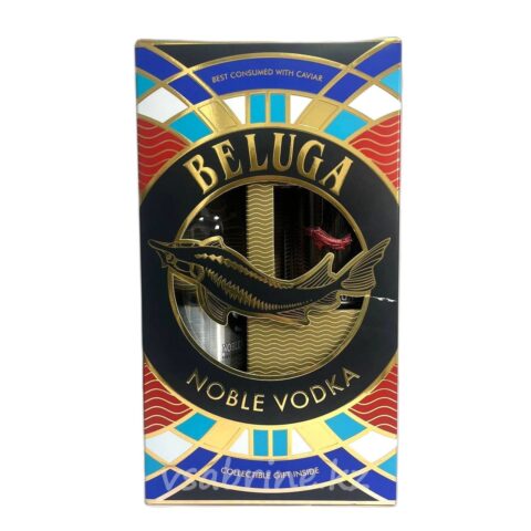 Водка Beluga Noble Russian 0.7л + 1 стакан