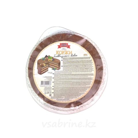 Корж для торта Русский бисквит темный 400гр тв.у