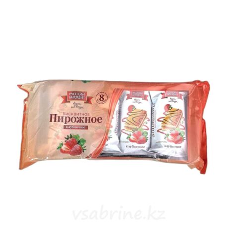 Русский бисквит Пирожное клубничное 8 шт 240 гр