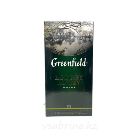 Чай Greenfield Earl Grey Fantasy, черный цейлонский чай с ароматом бергамота, 25 пк. к/к.