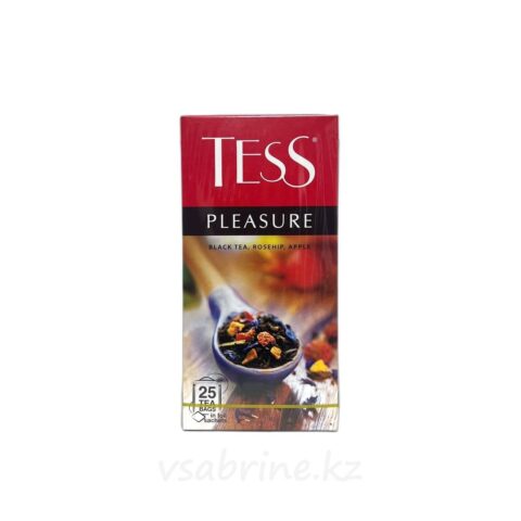 Чай Tess Pleasure черный с шиповником, яблоком, лепестками цветов  25пк
