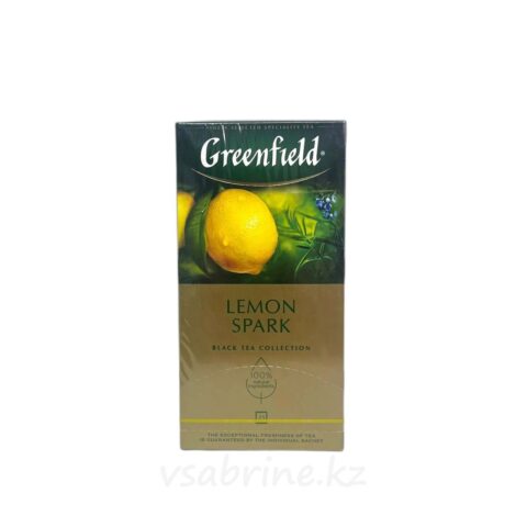 Чай Greenfield Lemon Spark, черный, со вкусом лимона, 25 пакетов