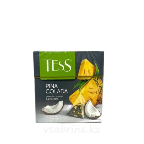 Чай Tess Pina Colada, зеленый с ароматом тропических фруктов, 20 пк