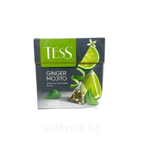 Чай Tess “Ginger Mojito”, зеленый, цитрус, имбирь, мята, 20 пк