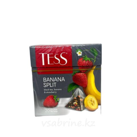 Чай Tess с клубникой и бананом черный, 20 пк