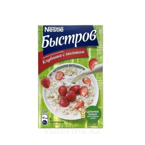 Каша быстров овсяная сливочный вкус клубника б/п 6x 240г тв/уп