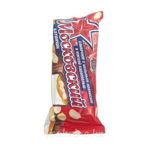 Мороженое Московский батончик с цельным орехом и мягкой карамелью