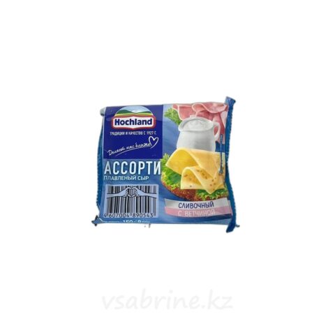 Сыр плавленый Hochland в ломтиках ассорти 45% 150г мяг/уп