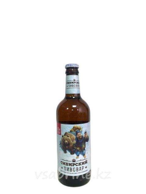 Пиво Сибирский пивовар светлое 4.9%0.5л ст.б