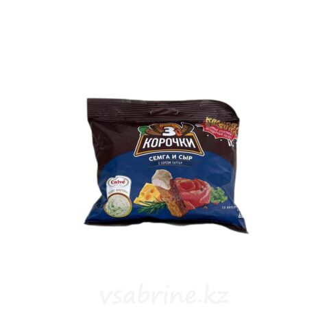 Кириешки 3 Корочки со вкусом семга и сыр с соусом тар тар 60гр