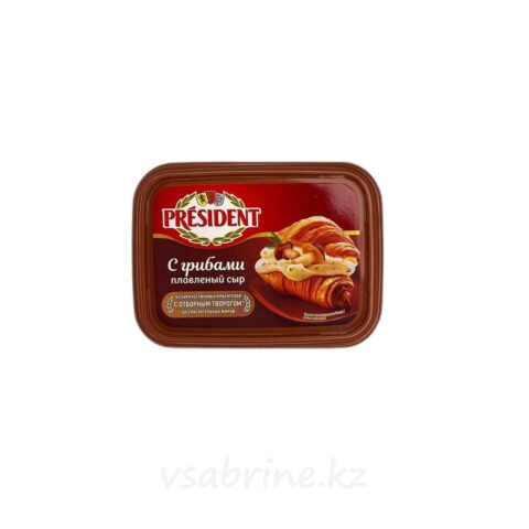 Сыр плавленый Lactalis President с грибами 45% 400г ванноч.