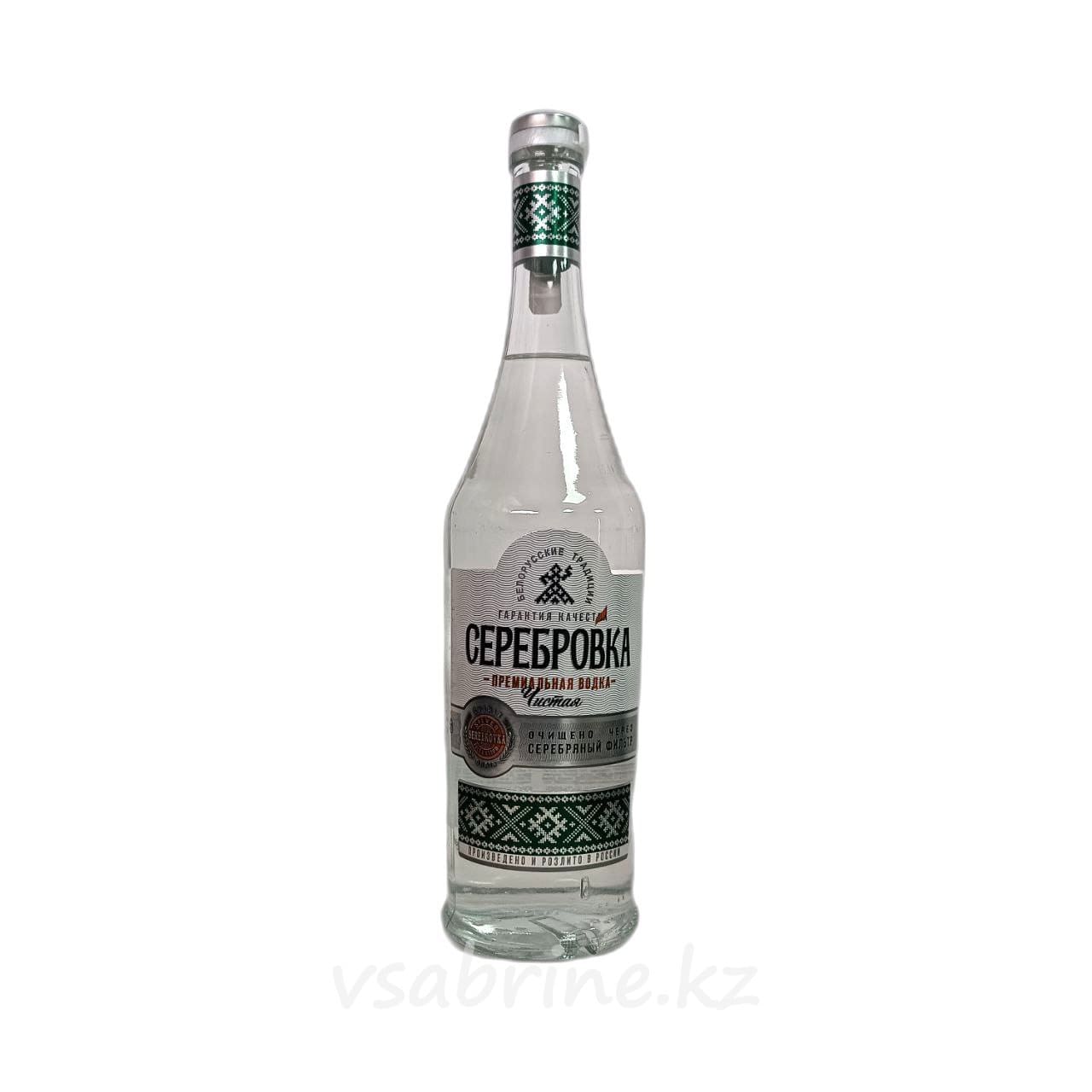 Водка Серебровка чистая 40% 0.5л