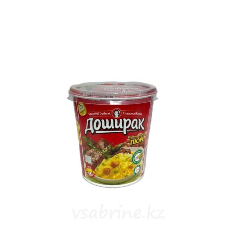 Картофельное пюре быстрого приготовления Доширак с соусом ” Говяжий с овощами ” в чашке 52г