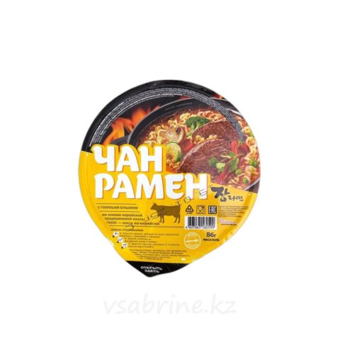 Лапша быстрого приготовления Чан Рамен со вкусом Говядины в чашке 86г