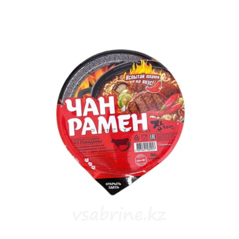 Лапша быстро приготовления Чан Рамен с острой говядиной в чашке 86г