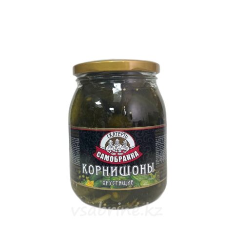 Корнишоны скатерть-самобранка 720мл*8шт хрустящие 3-6см ст/б Россия