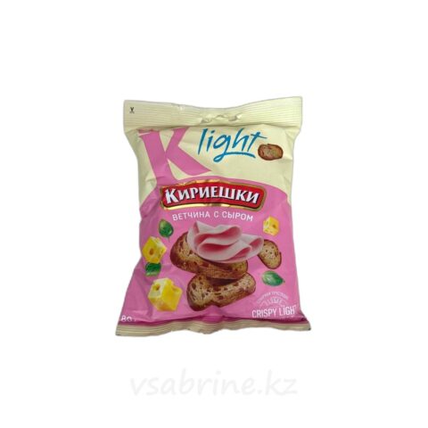 Сухарики кириешки Light (лайт) соленые со вк.ветчины и сыра 80г
