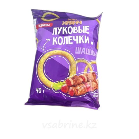 Чипсы Луковые колечки со вкусом шашлык 40гр