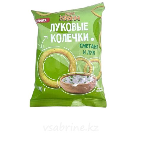 Чипсы Луковые колечки со вкусом сметана лук 40гр