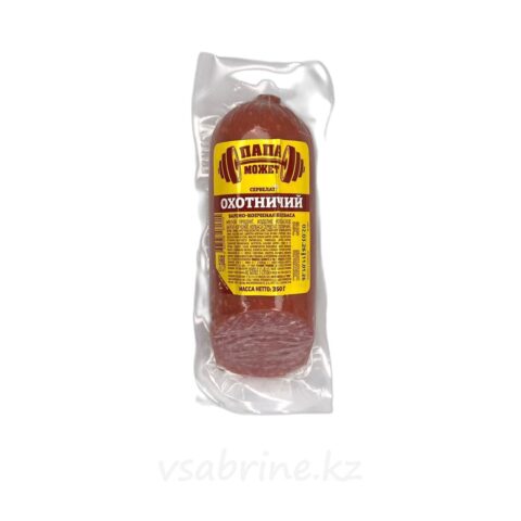 Колбаса Папа Может охотничий сервелат Варено-Копченый срез. 350г