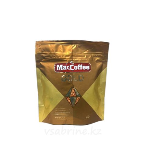 Кофе растворимый MacCoffee Gold, натуральный сублимированный, 30 г, м/у