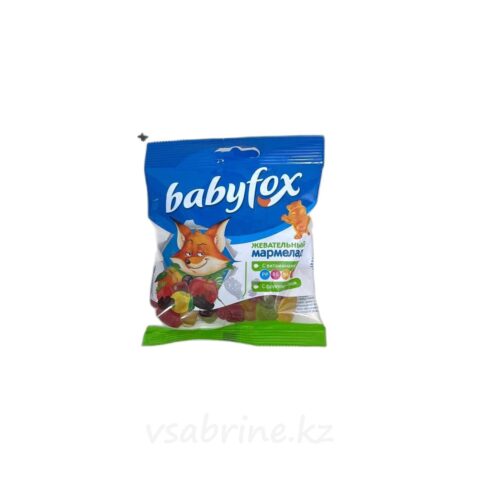 Жевательный мармелад babyfox бегемоты 70гр