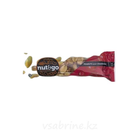 Шоколадный батончик Nut&Go со вкусом арахис и клюква 42гр