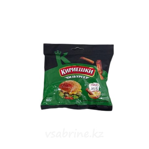 Кириешки со вкусом чизбургера с соусом сырный 60гр