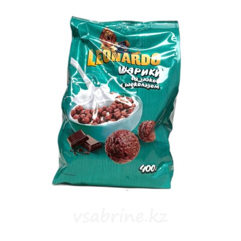 Завтрак готовый Leonardo шоколадные шарики 400гр