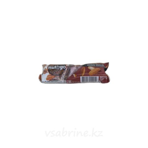 Шоколадный батончик Nut&Go со вкусом миндаль,пекан,мягкая карамель,морская соль 36 гр