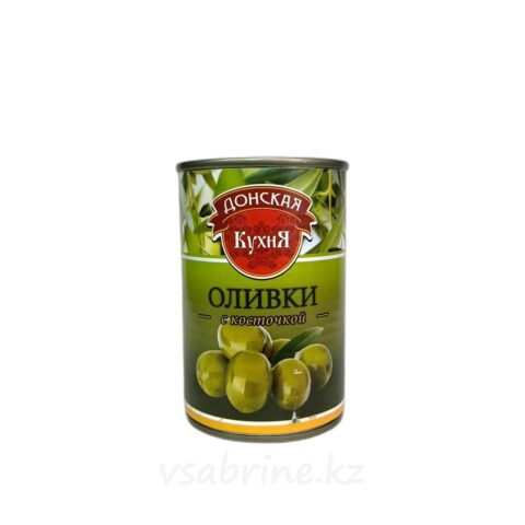 Оливки Донская кухня зеленые с косточкой 300гр ж.б