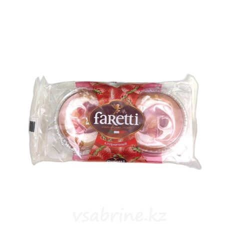 Пирожное бискв faretti клубничное 130г х 15