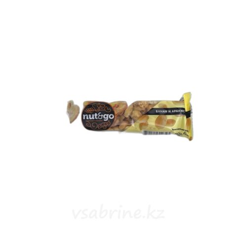 Шоколадный батончик Nut&Go со вкусом банан и арахис 42 гр