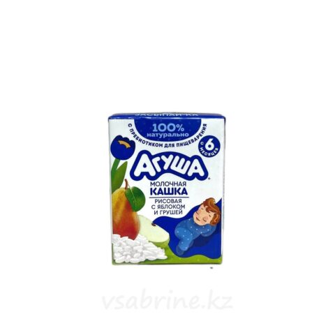 Каша Агуша Молочная Рисовая Яблоко-Груша 0.2л т/п