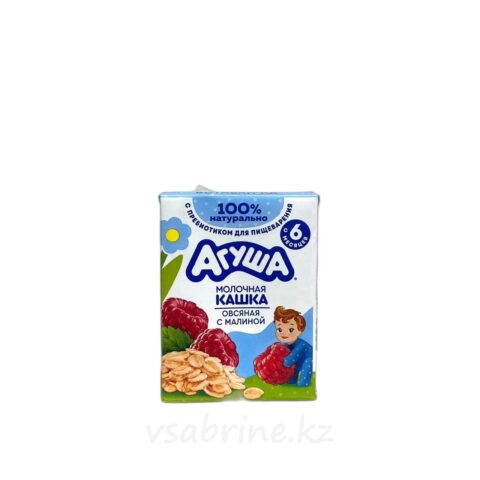 Каша Агуша Молочная Овсяная  с Малиной 0.2л т/п