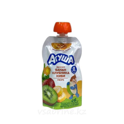 Пюре Агуша Яблоко-Банан и Клубника-Киви 90г