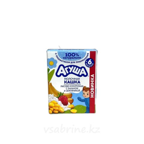 Каша Агуша Вставайка Банан-Земляника 0.2л т/п