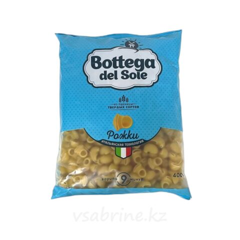Макароны Bottega del Sole рожки 400гр м.у