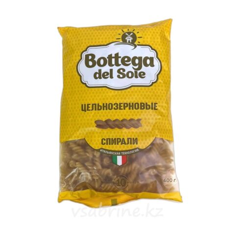 Макароны Bottega del Sole цельнозерновые спираль 400гр м.у