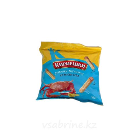 Кириешки сухарики пшенич со вкусом краба 100 гр