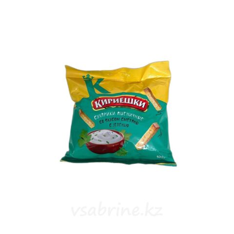Кириешки Пшеничные со вкусом сметаны с зеленью 100гр